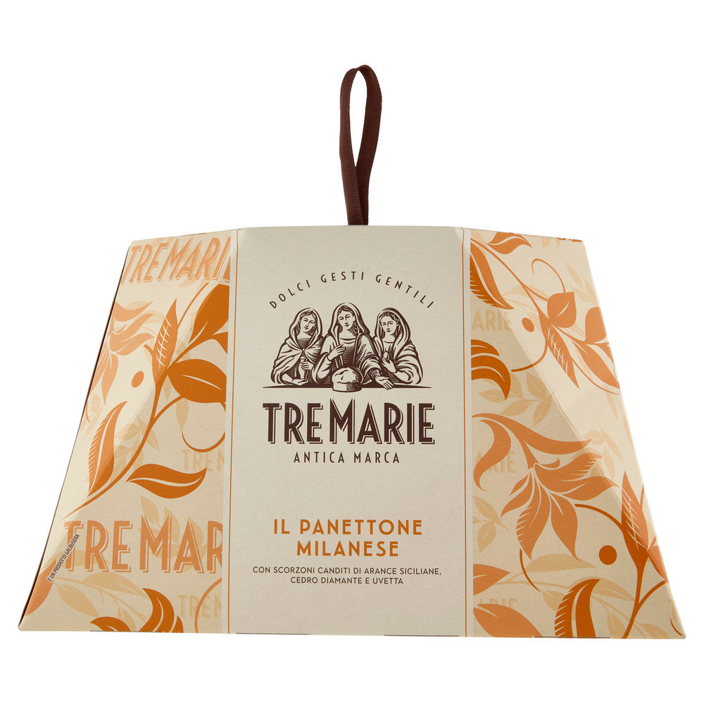 PANETTONE TRADIZIONALE MILANESE BASSO TRE MARIE SCATOLA KG 1 - 2