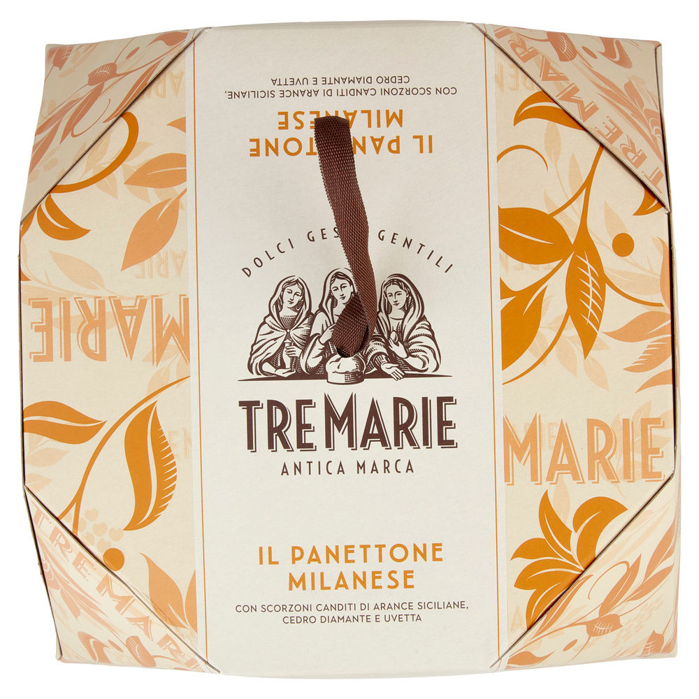 PANETTONE TRADIZIONALE MILANESE BASSO TRE MARIE SCATOLA KG 1 - 4