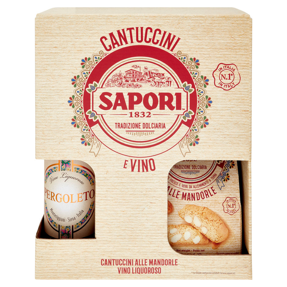 CONFEZIONE SAPORI CANTUCCINI G 175 + VINO LIQUOROSO ML.375 CONF. REGALO - 3