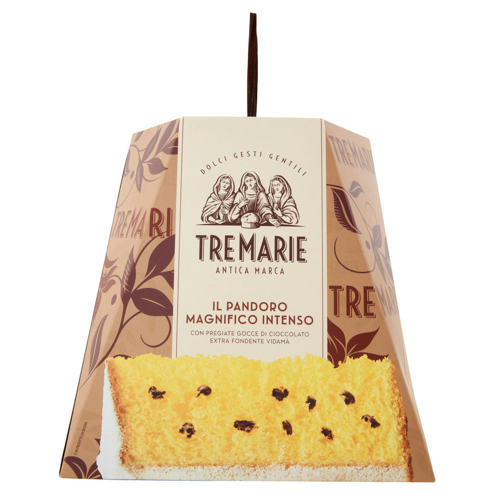 IL PANDORO MAGNIFICO INTENSO AL CIOCCOLATO EXTRA FONDENTE TRE MARIE SCATOLA KG 1 - 3