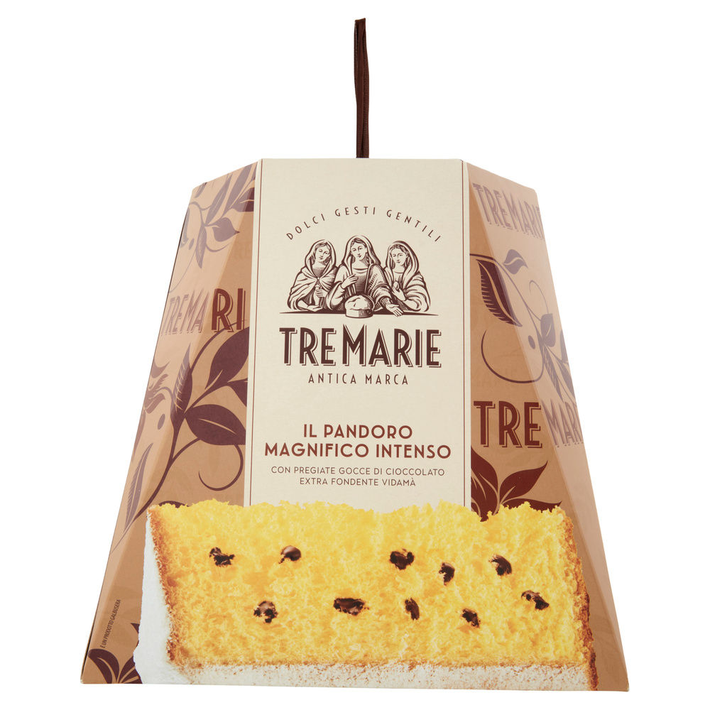 IL PANDORO MAGNIFICO INTENSO AL CIOCCOLATO EXTRA FONDENTE TRE MARIE SCATOLA KG 1 - 5