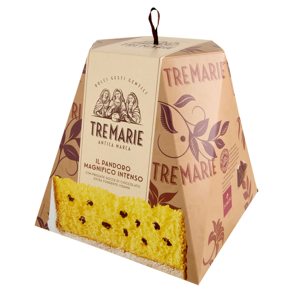 IL PANDORO MAGNIFICO INTENSO AL CIOCCOLATO EXTRA FONDENTE TRE MARIE SCATOLA KG 1 - 8