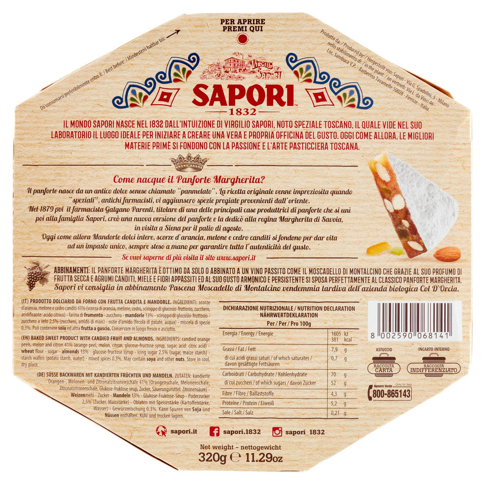 SAPORI PANFORTE MARGHERITA 320 - 5