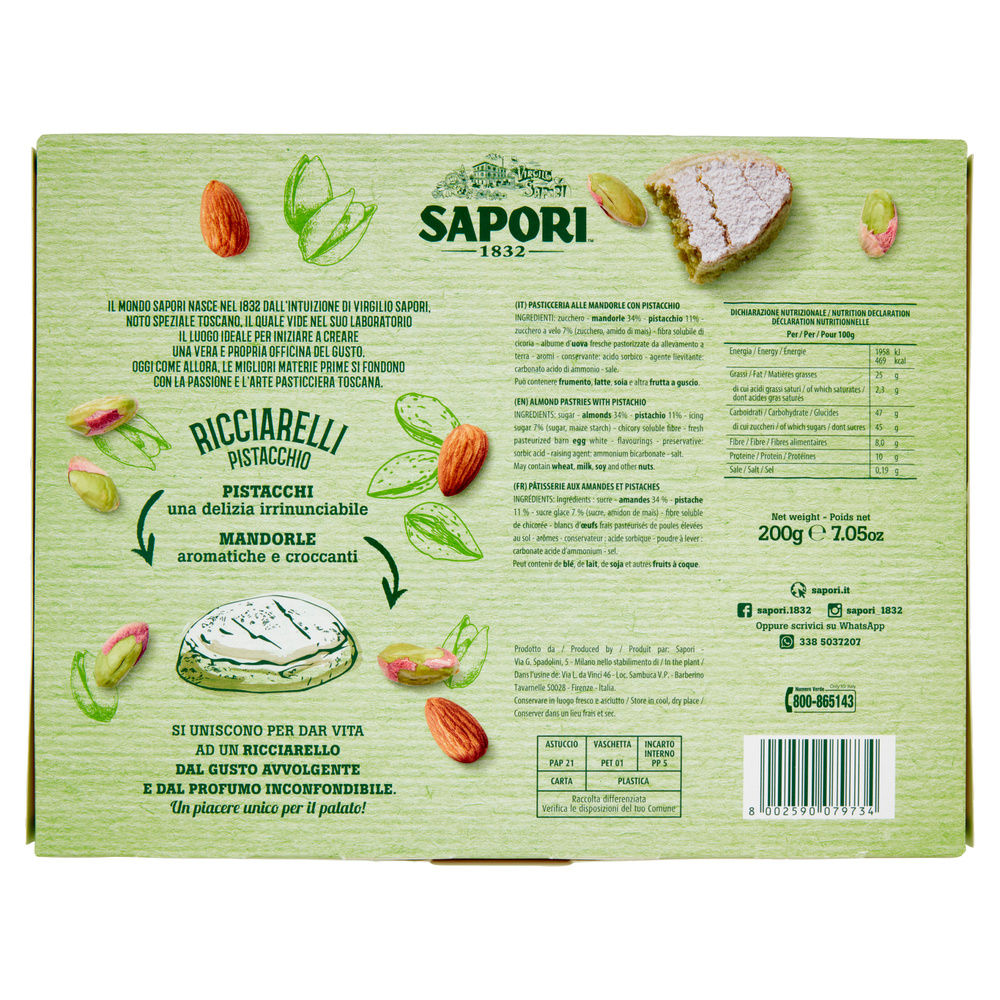 RICCIARELLI PISTACCHIO SAPORI G 200 - 4