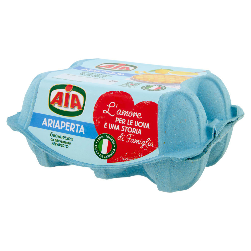 UOVA FRESCHE DA ALLEVAMENTO  ALL'APERTO AIA G 330 X 6 - 8