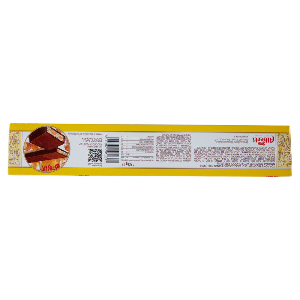 TORRONE ALLO STREGA RICOPERTO CIOCCOLATO ALBERTI  SCATOLA G 150 - 2