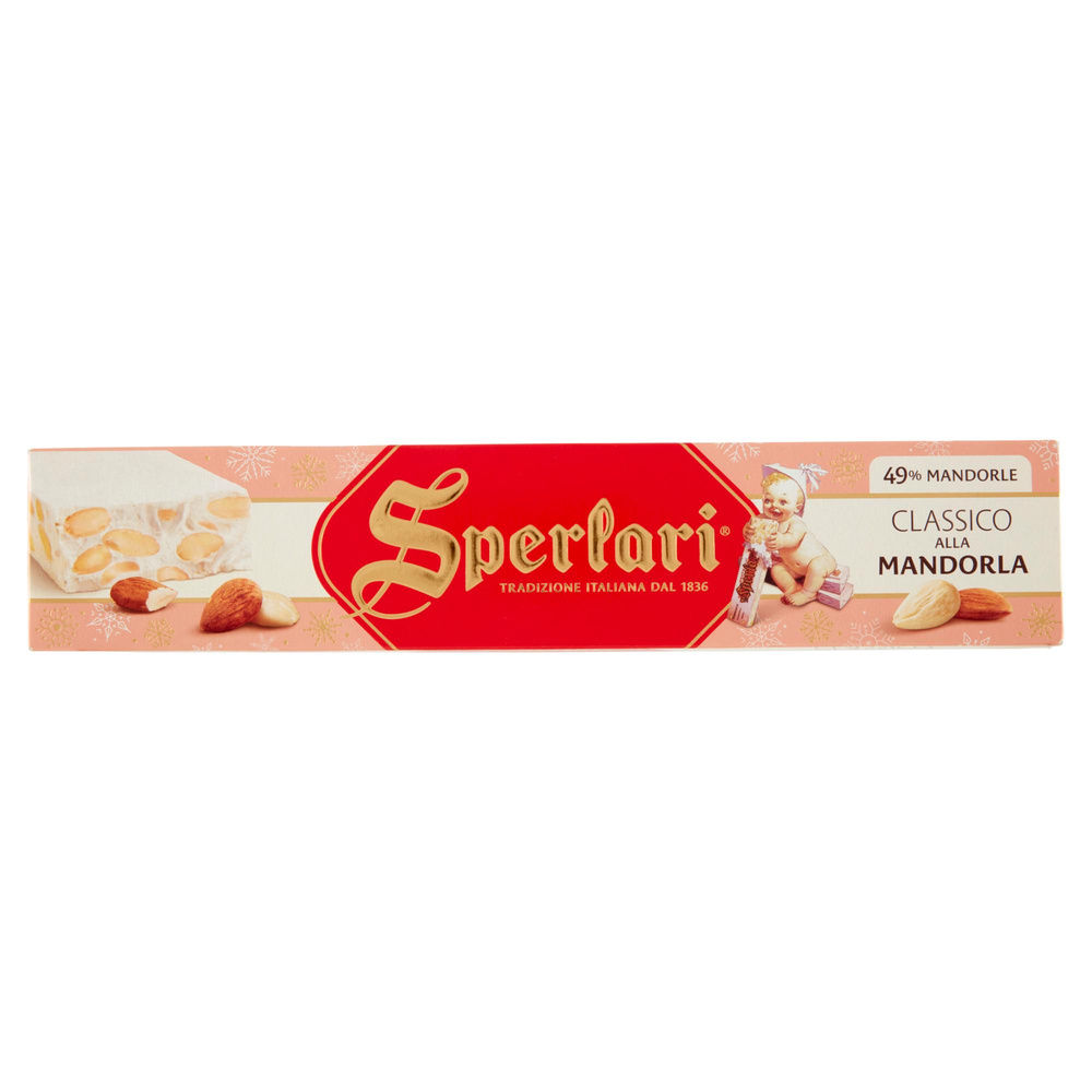 TORRONE SPERLARI STRISCIA ROSA MANDORLA SCATOLA G 250 - 2