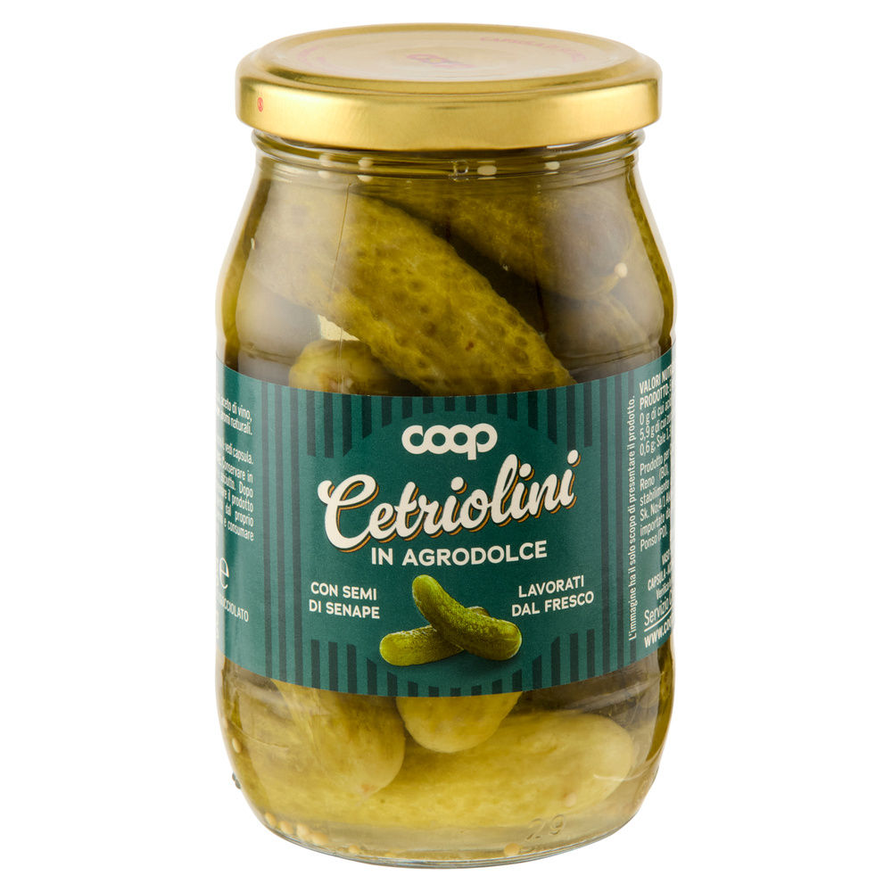 CETRIOLINI IN AGRODOLCE IN VASO COOP G 330 SGOCC 180 - 1