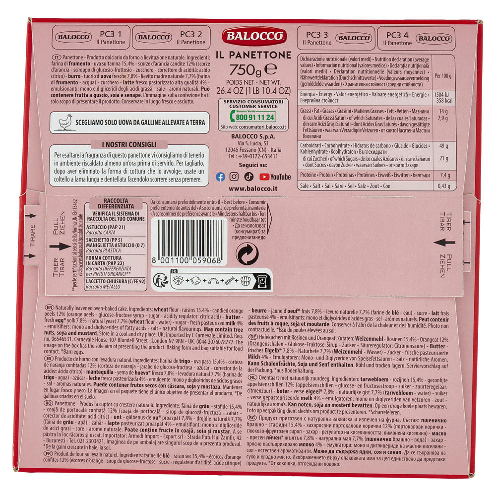 PANETTONE CLASSICO BALOCCO G 750 - 2