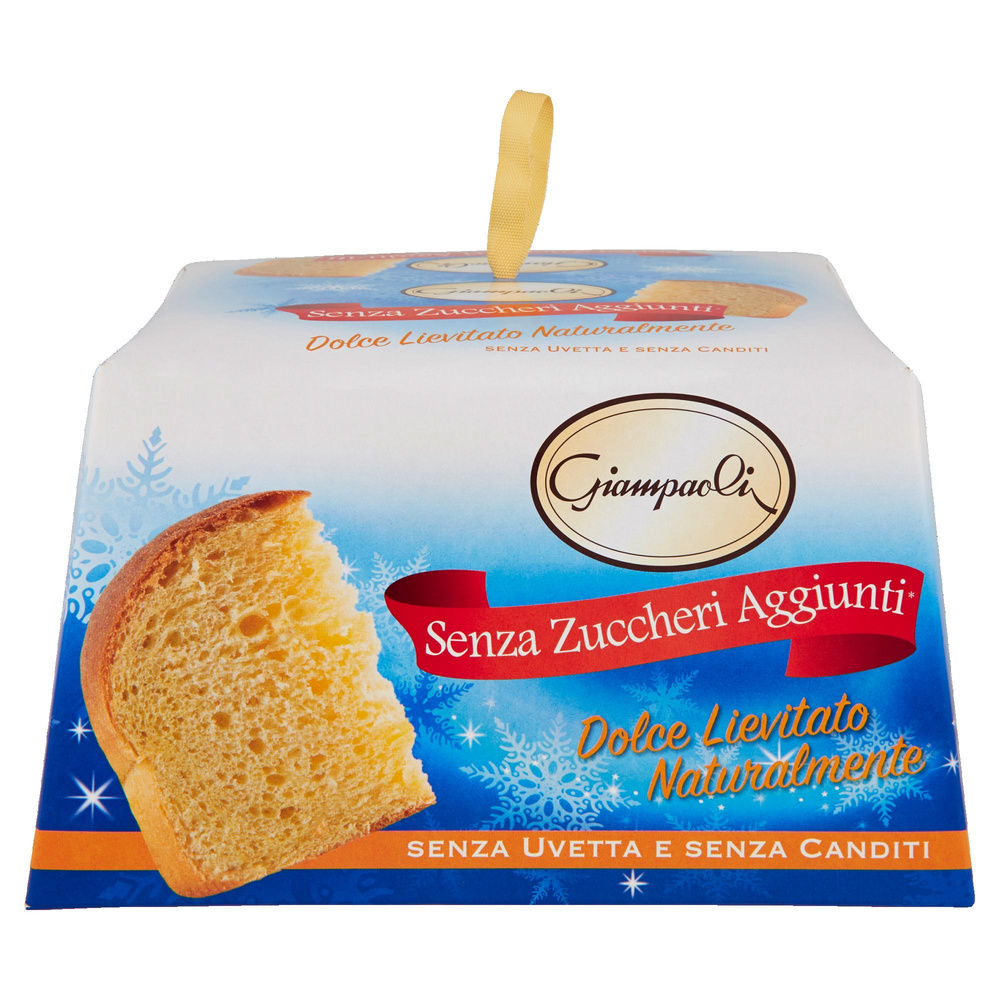 DOLCE LIEVITATO ZUCCHERO ZERO SENZA UVETTA E SENZA CANDITI GIAMPAOLI SC. GR.600 - 1