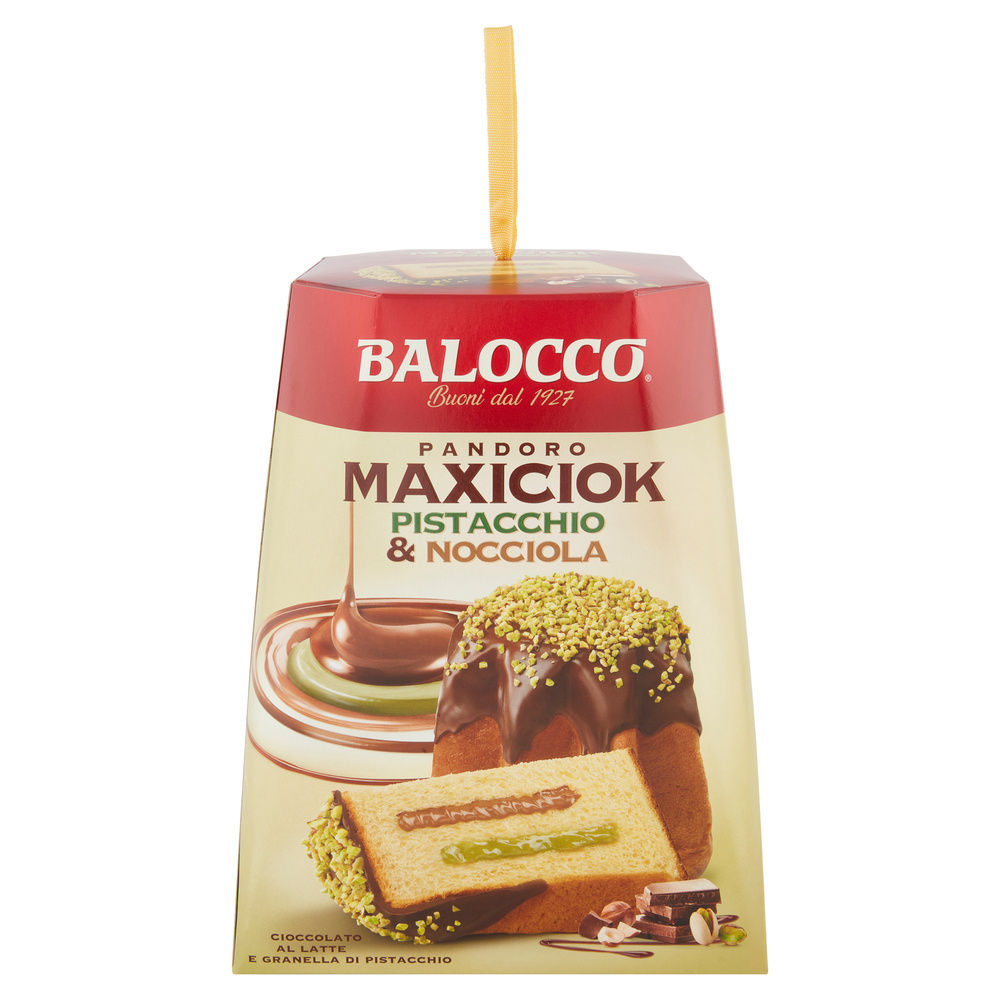 PANDORO MAXICIOK PISTACCHIO E NOCCIOLA BALOCCO SCATOLA G 800 - 5