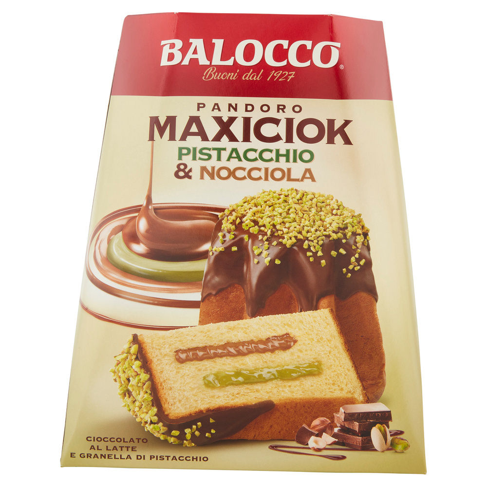 PANDORO MAXICIOK PISTACCHIO E NOCCIOLA BALOCCO SCATOLA G 800 - 3