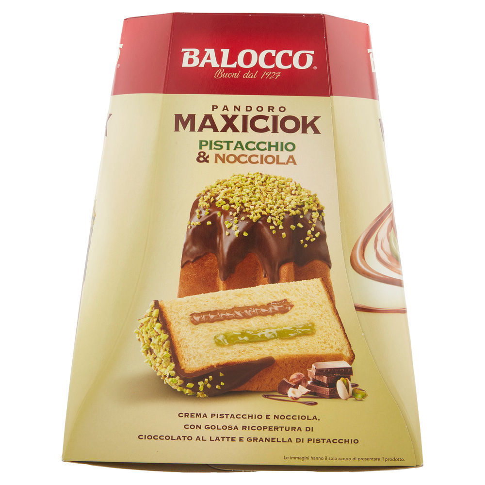 PANDORO MAXICIOK PISTACCHIO E NOCCIOLA BALOCCO SCATOLA G 800 - 4