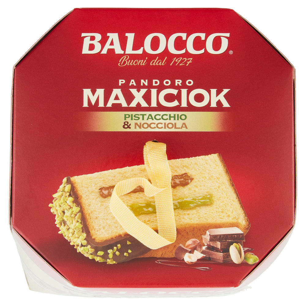 PANDORO MAXICIOK PISTACCHIO E NOCCIOLA BALOCCO SCATOLA G 800 - 1