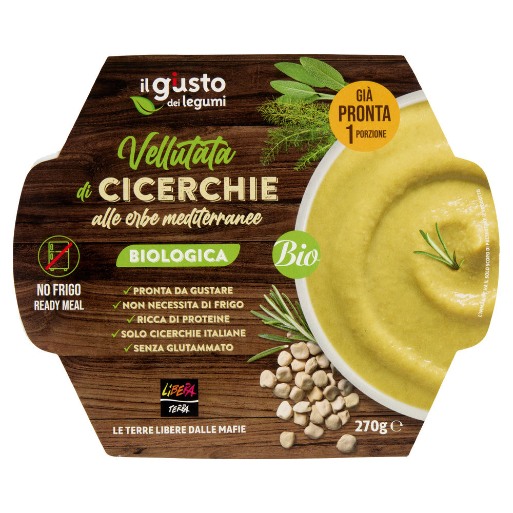 VELLUTATA DI CICERCHIE ALLE ERBE MEDITERRANEE BIOLOGICA LIBERA TERRA G270 - 2