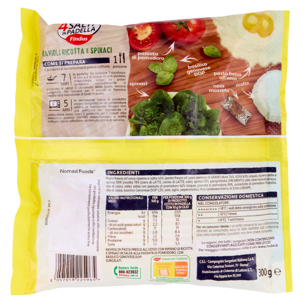 RAVIOLI RICOTTA E SPINACI 4 SALTI IN PADELLA G 300 - 3