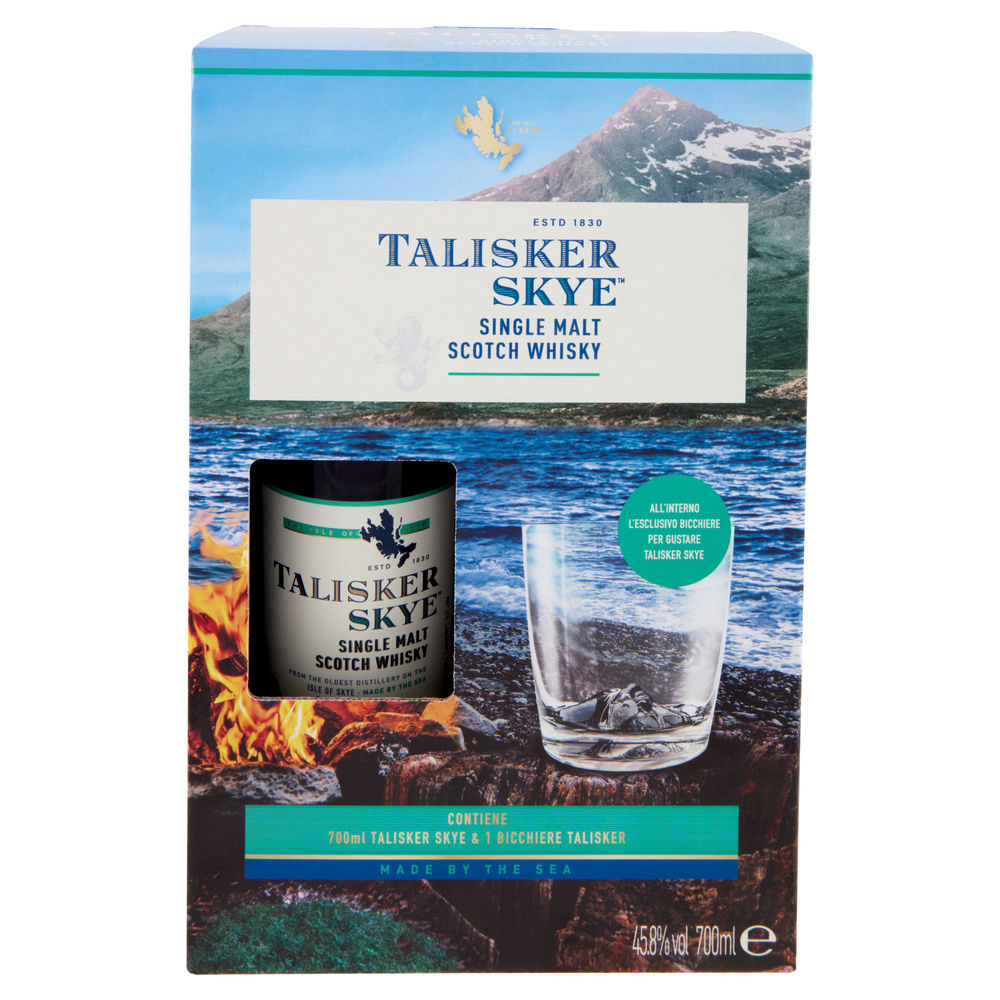 WHISKY TALISKER SKYE 45,8 GRADI ASTUCCIO ML 700 + BICCHIERE - 1
