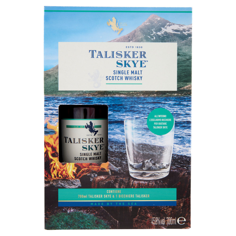 WHISKY TALISKER SKYE 45,8 GRADI ASTUCCIO ML 700 + BICCHIERE - 4