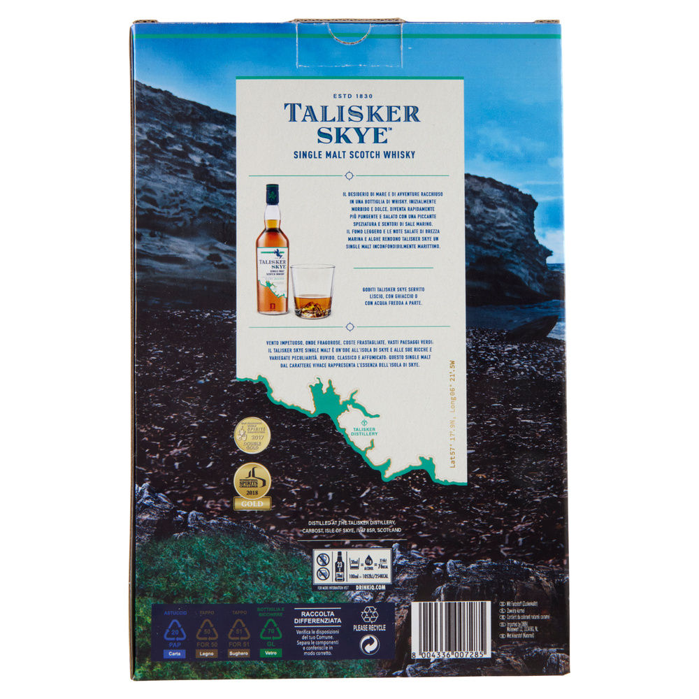 WHISKY TALISKER SKYE 45,8 GRADI ASTUCCIO ML 700 + BICCHIERE - 6
