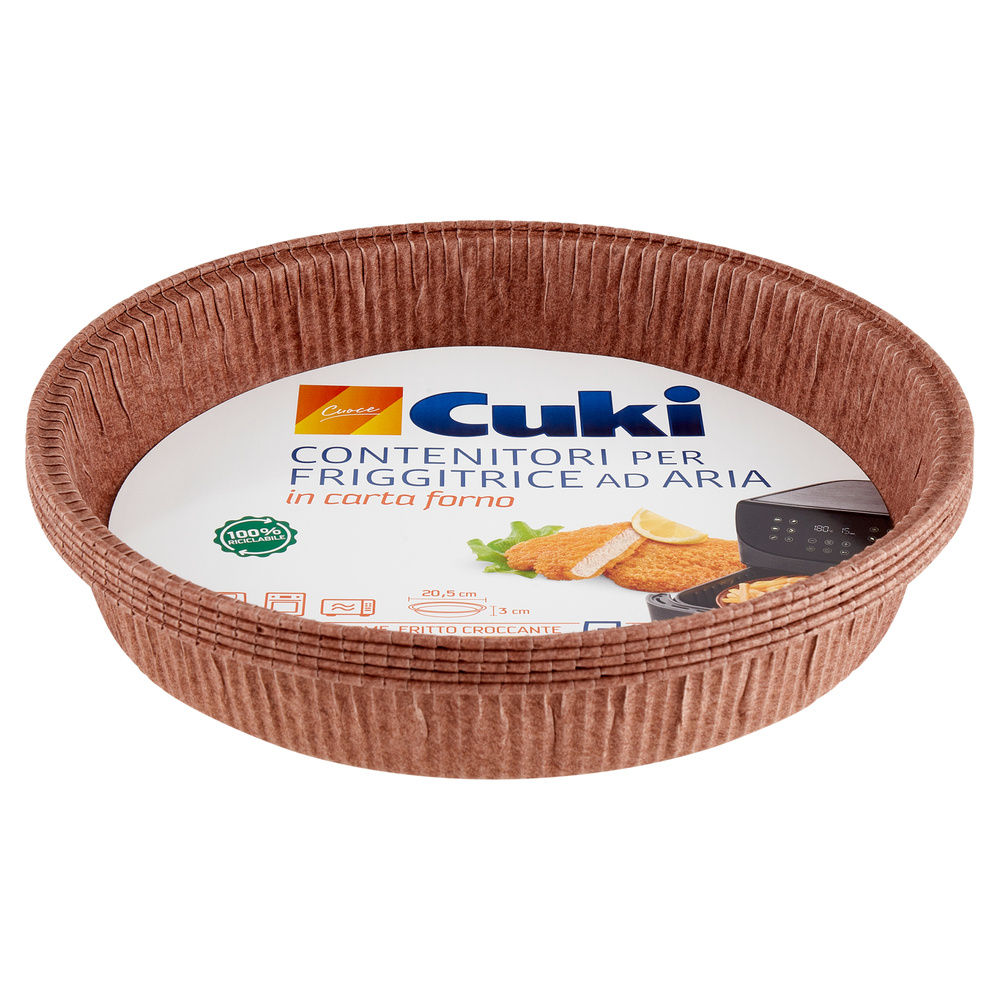 CONTENITORI PER FRIGGITRICE AD ARIA IN CARTA FORNO CUKI Ø20,5XH3 PZ.5 - 1