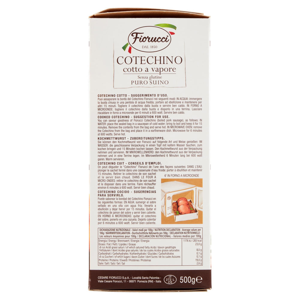 COTECHINO PRECOTTO FIORUCCI SCATOLA G 500 - 5