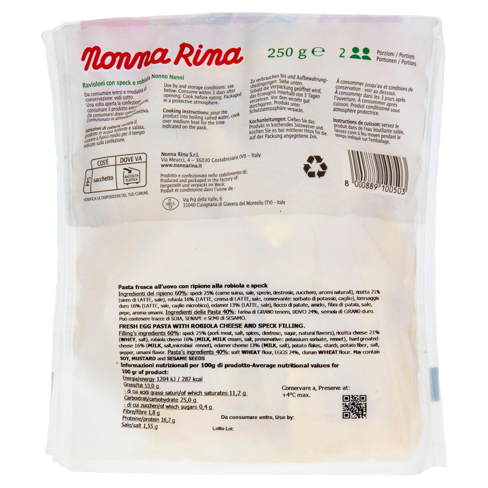 RAVIOLONI SPECK E ROBIOLA NONNA RINA G 250 - 3