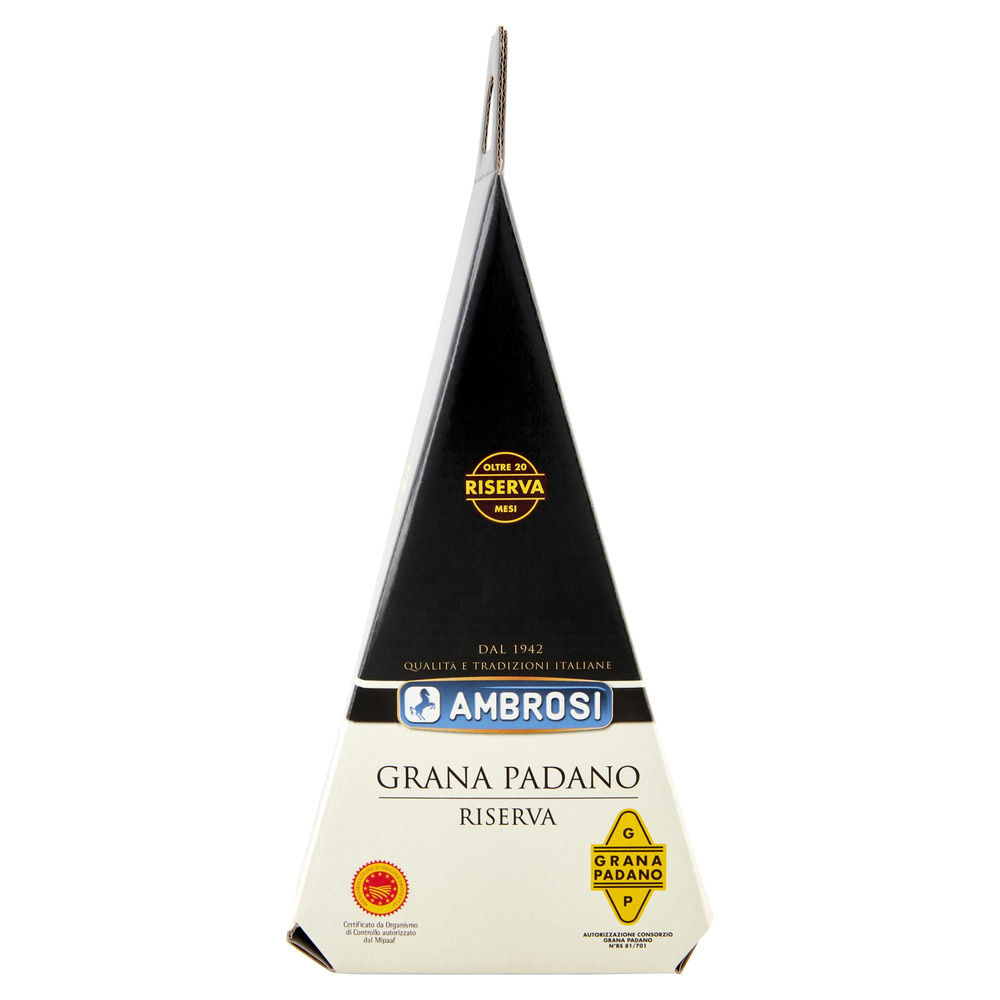 Grana padano dop riserva oltre 20 mesi ambrosi g 450