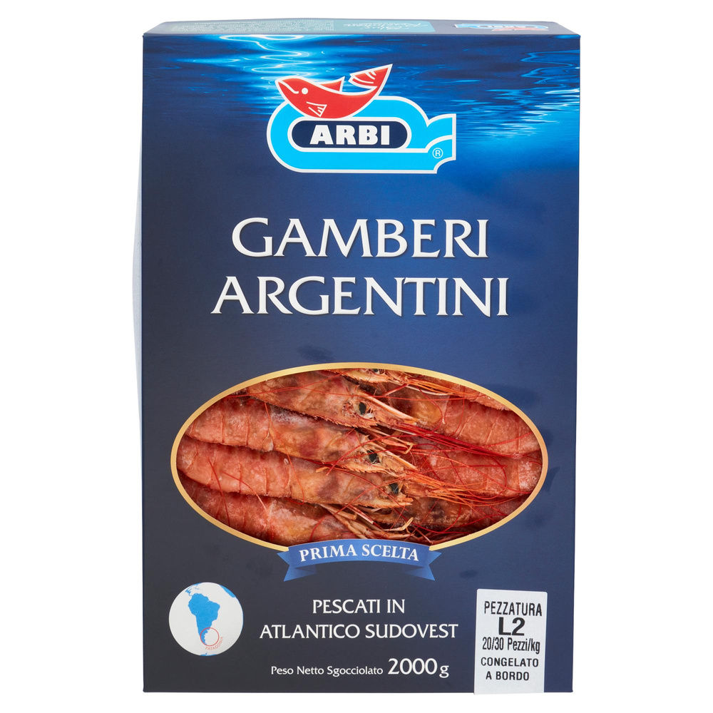 GAMBERI ARGENTINA INTERI 20/30 L2 ARBI SCATOLA GR 2000 - 2