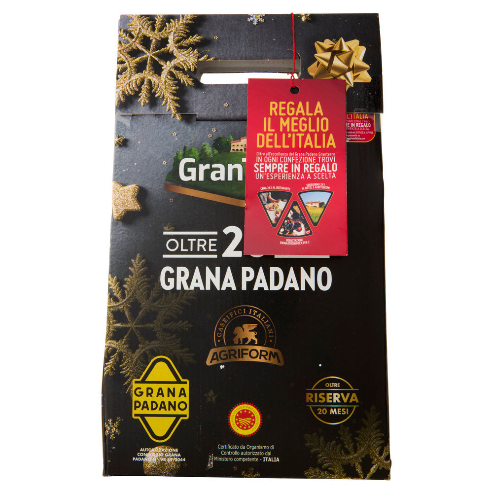 GRANA PADANO DOP RISERVA OLTRE 20 MESI AGRIFORM ORO DEL TEMPO BAULETTO G 800 - 1