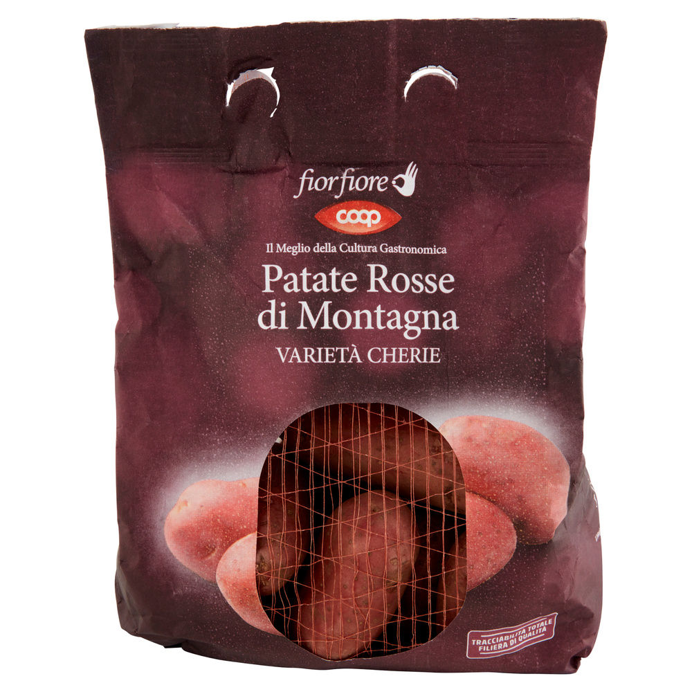 PATATE ROSSE DI MONTAGNA  FIOR FIORE COOP IT 40-55 I^ SH KG 1,5 - 6
