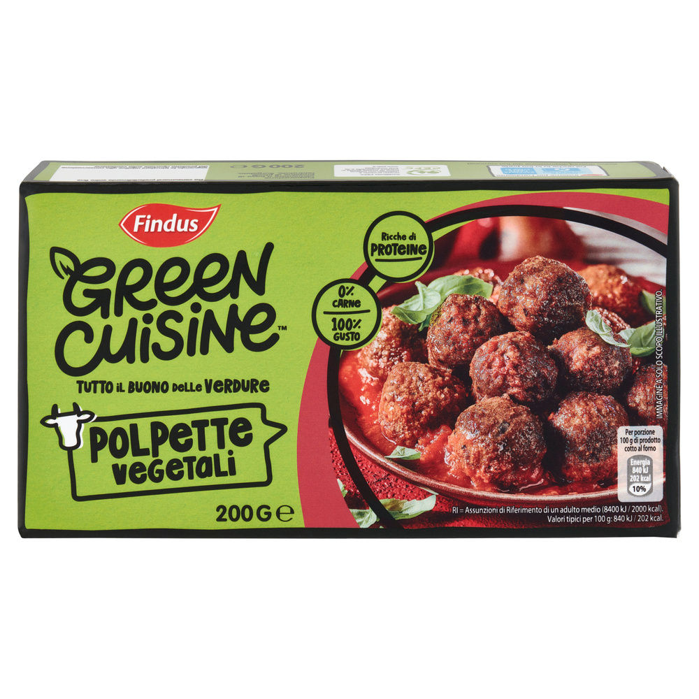 POLPETTE VEGETALI FINDUS GREEN CUISINE CARTONE G 200 - 1
