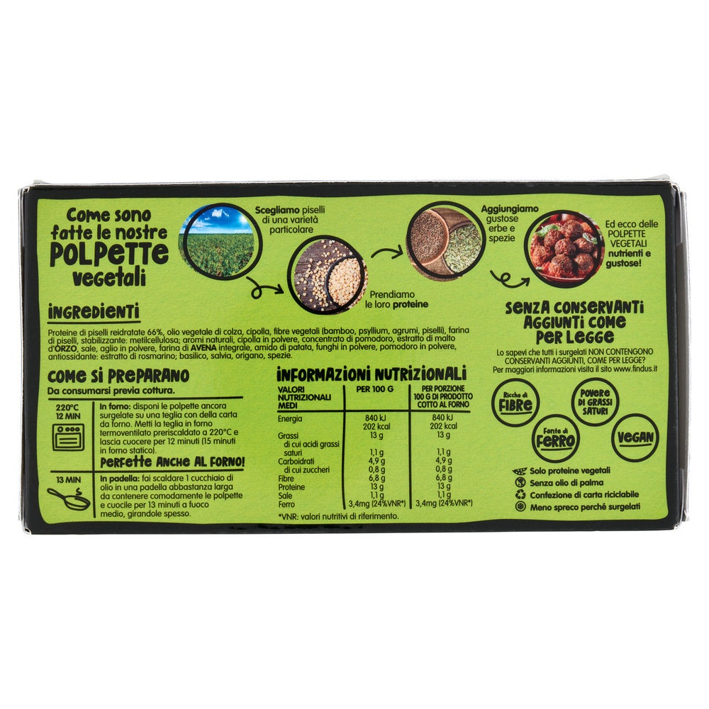POLPETTE VEGETALI FINDUS GREEN CUISINE CARTONE G 200 - 4