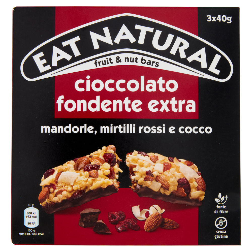 BARRETTE EAT NATURAL CIOCCOLATO FONDENTE G120 - 1