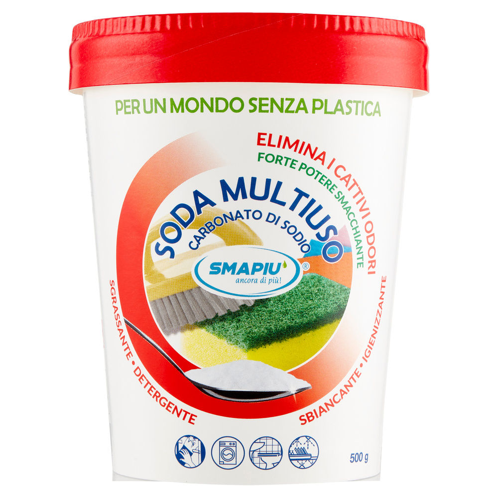 SMAPIU' SODA MULTIUSO CARBONATO DI SODIO - BARATTOLO CARTA 500 G - 6