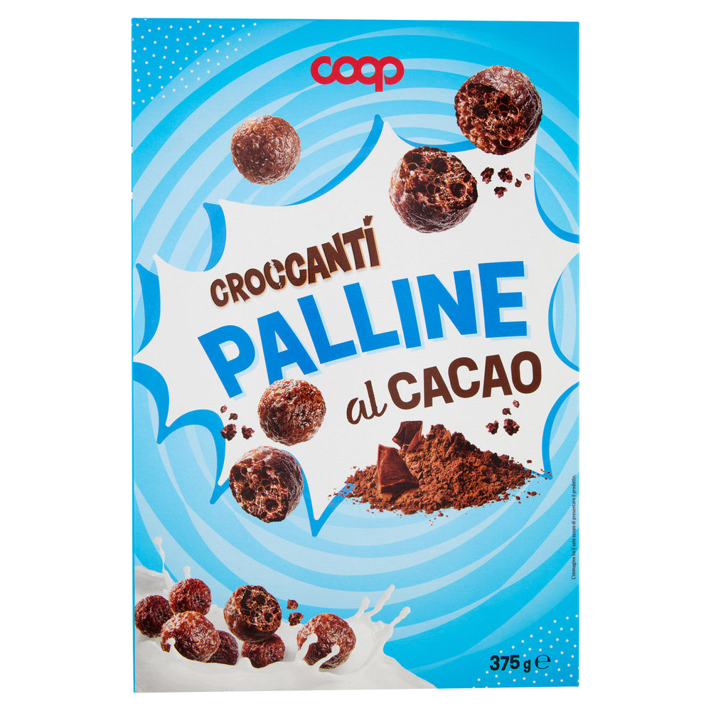 Palline di cereali al cacao coop scatola g 375