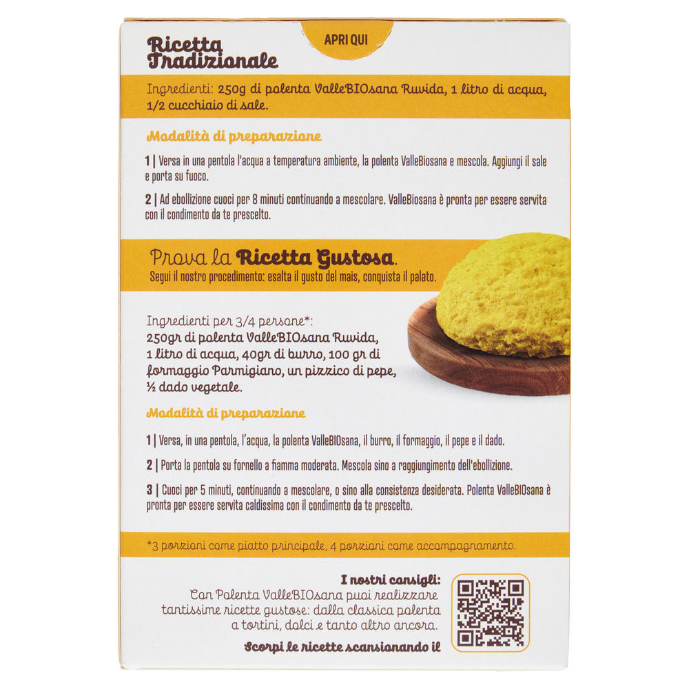 POLENTA VALLEBIOSANA RUVIDA FARINE MAGICHE SENZA GLUTINE 250G - 4