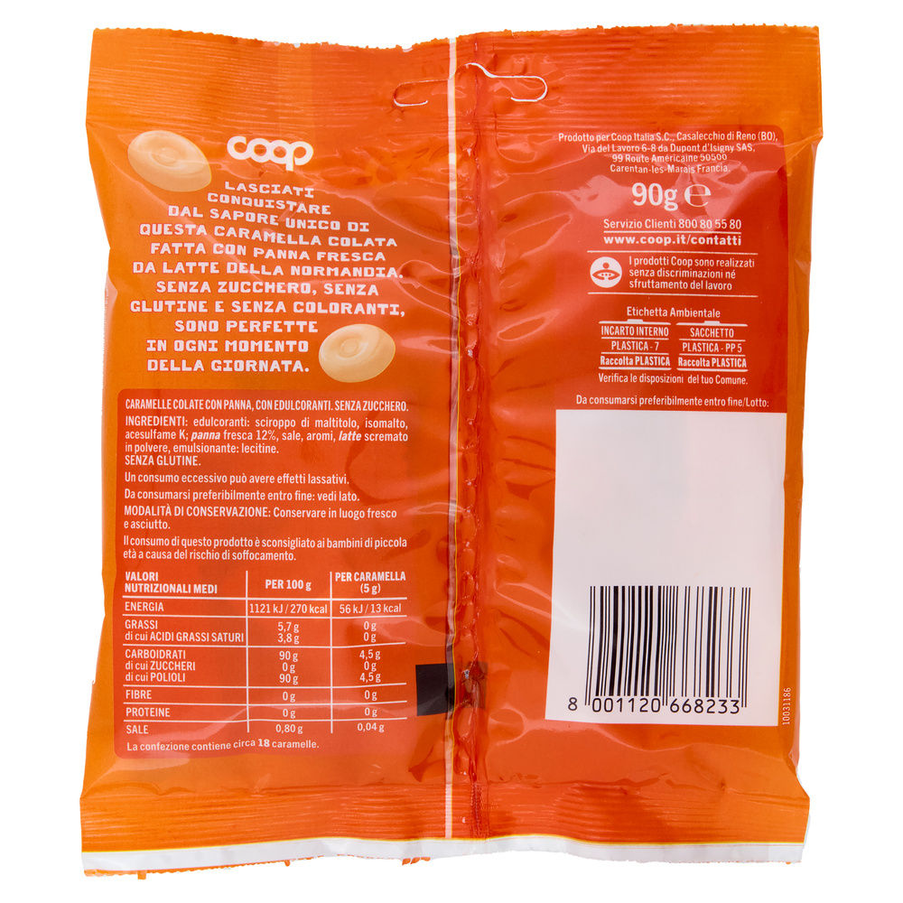CARAMELLE DURE ALLA PANNA  S/Z COOP BUSTA G 90 - 6