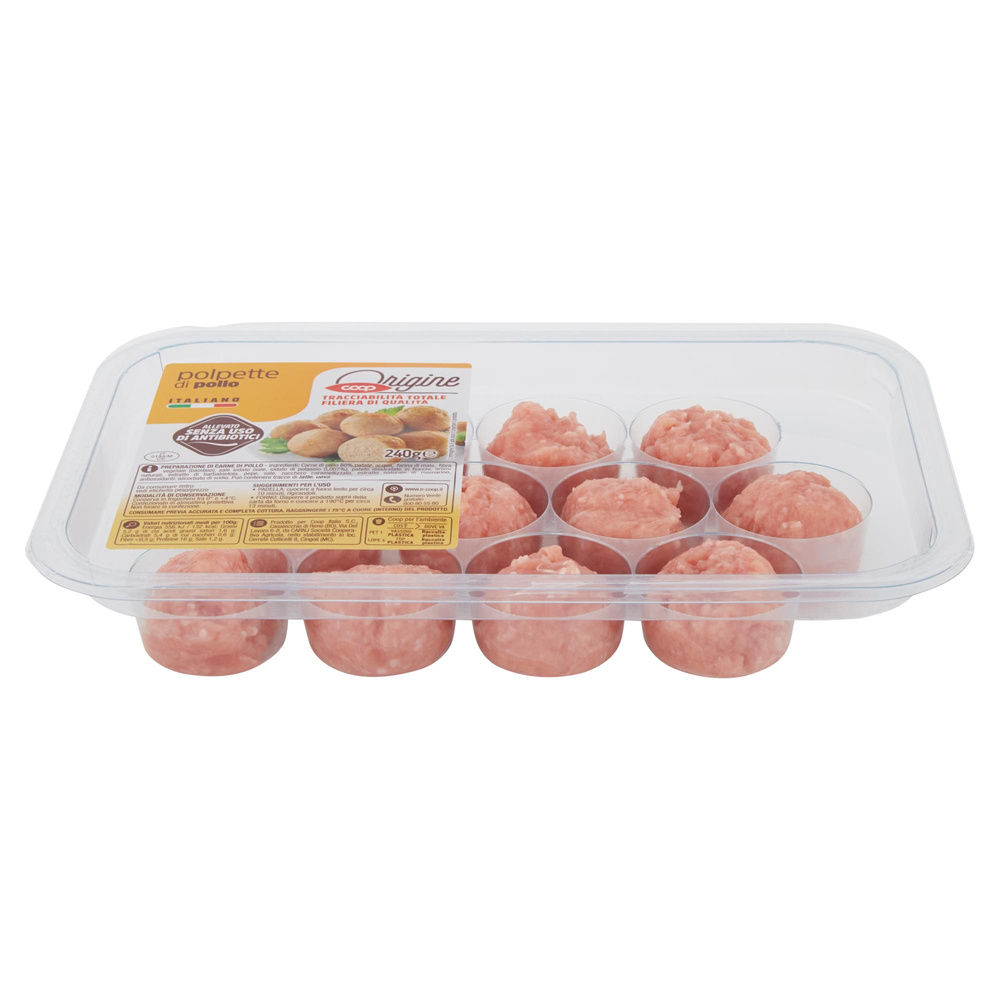 POLPETTE DI POLLO SENZA USO DI ANTIBIOTICI ATP 240 G ORIGINE COOP - 7