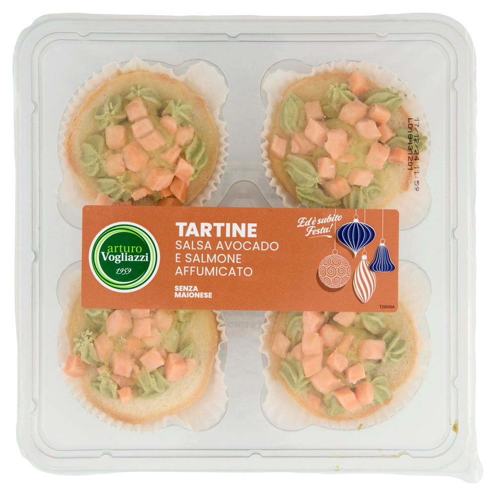 TARTINE TONDE AVOCADO E SALMONE AFFUMICATO VOGLIAZZI G 150 - 1