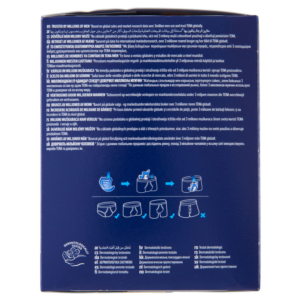 ASSORBENTI PER INCONTINENZA TENA FOR MEN LEVEL 2 MASCHILE CELLO PZ10 - 7