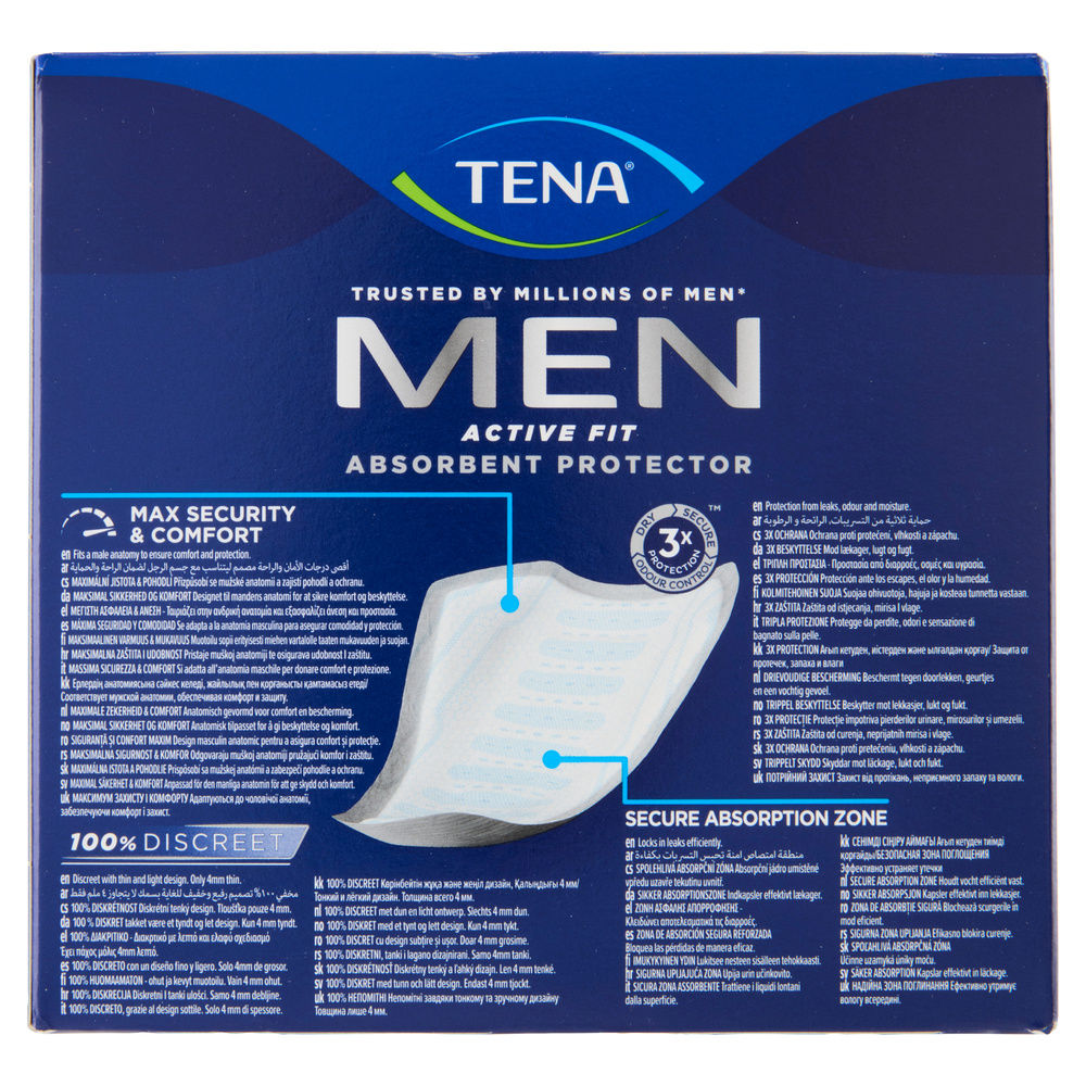 ASSORBENTI PER INCONTINENZA TENA FOR MEN LEVEL 2 MASCHILE CELLO PZ10 - 5