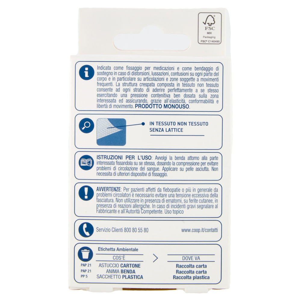 BENDA ELASTICA  AUTOADERENTE COOP M 2,5 X CM 6 TNT NO LATEX - 3
