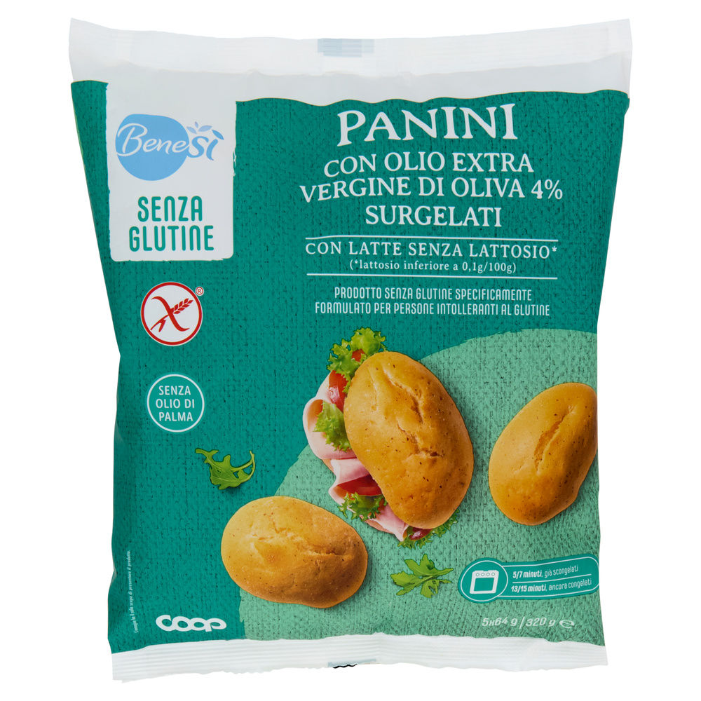 PANINI SENZA GLUTINE BENESI' COOP SURGELATI  5XG64 G 320 - 1