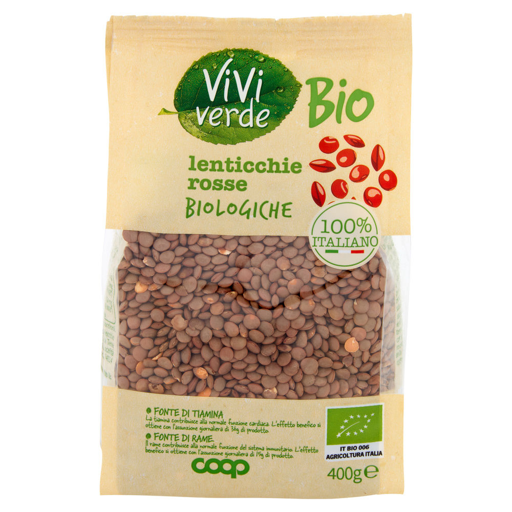 LENTICCHIE ROSSE VIVI VERDE BIO COOP BS G 400 - 2