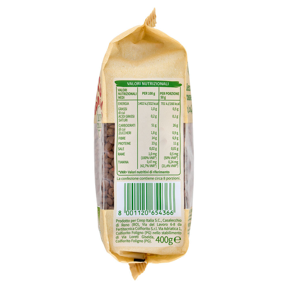LENTICCHIE ROSSE VIVI VERDE BIO COOP BS G 400 - 12
