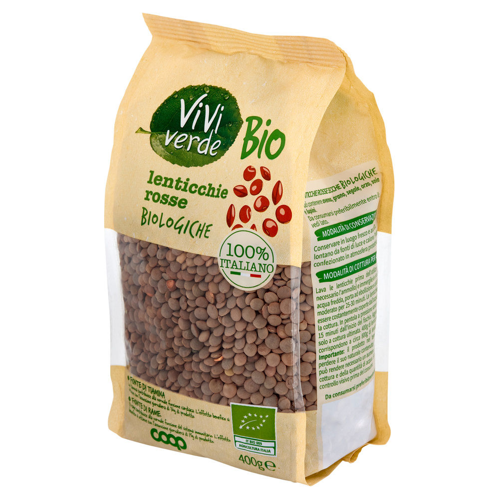 LENTICCHIE ROSSE VIVI VERDE BIO COOP BS G 400 - 17