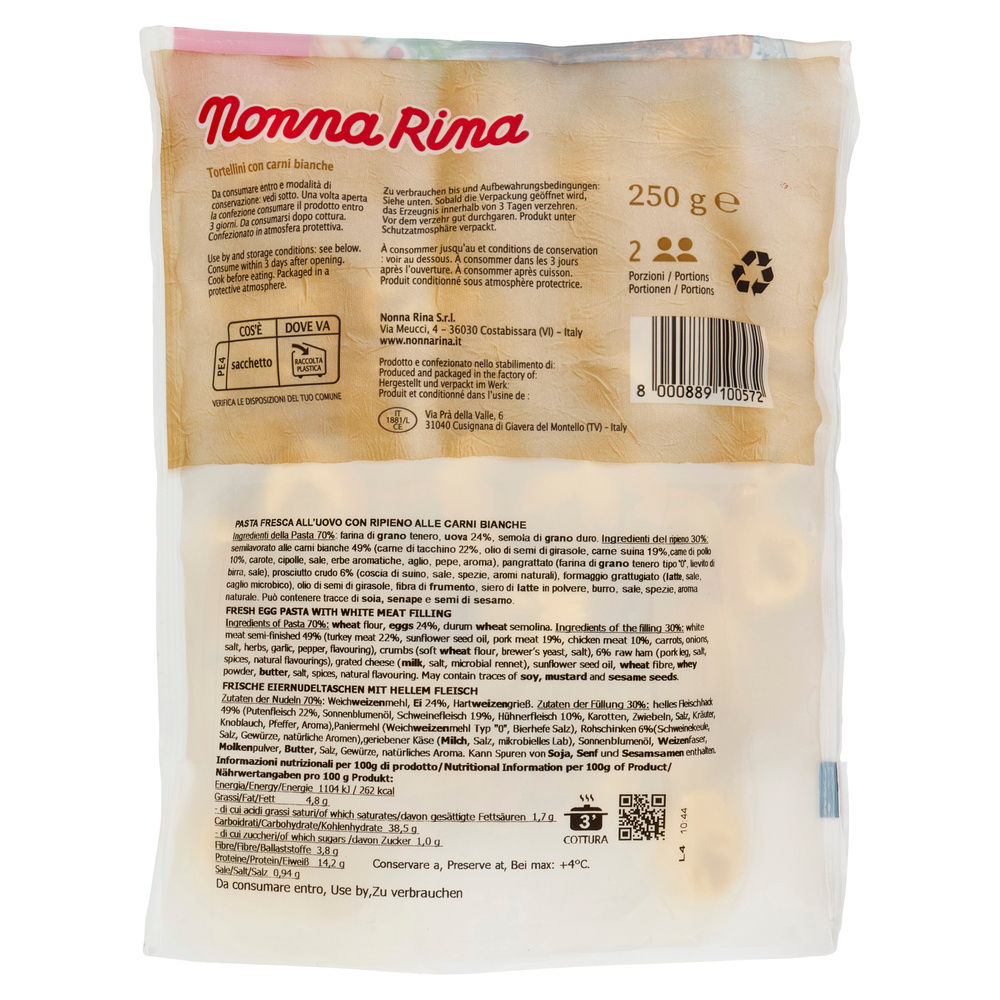 TORTELLINI DI CARNI BIANCHE NONNA RINA G 250 - 5