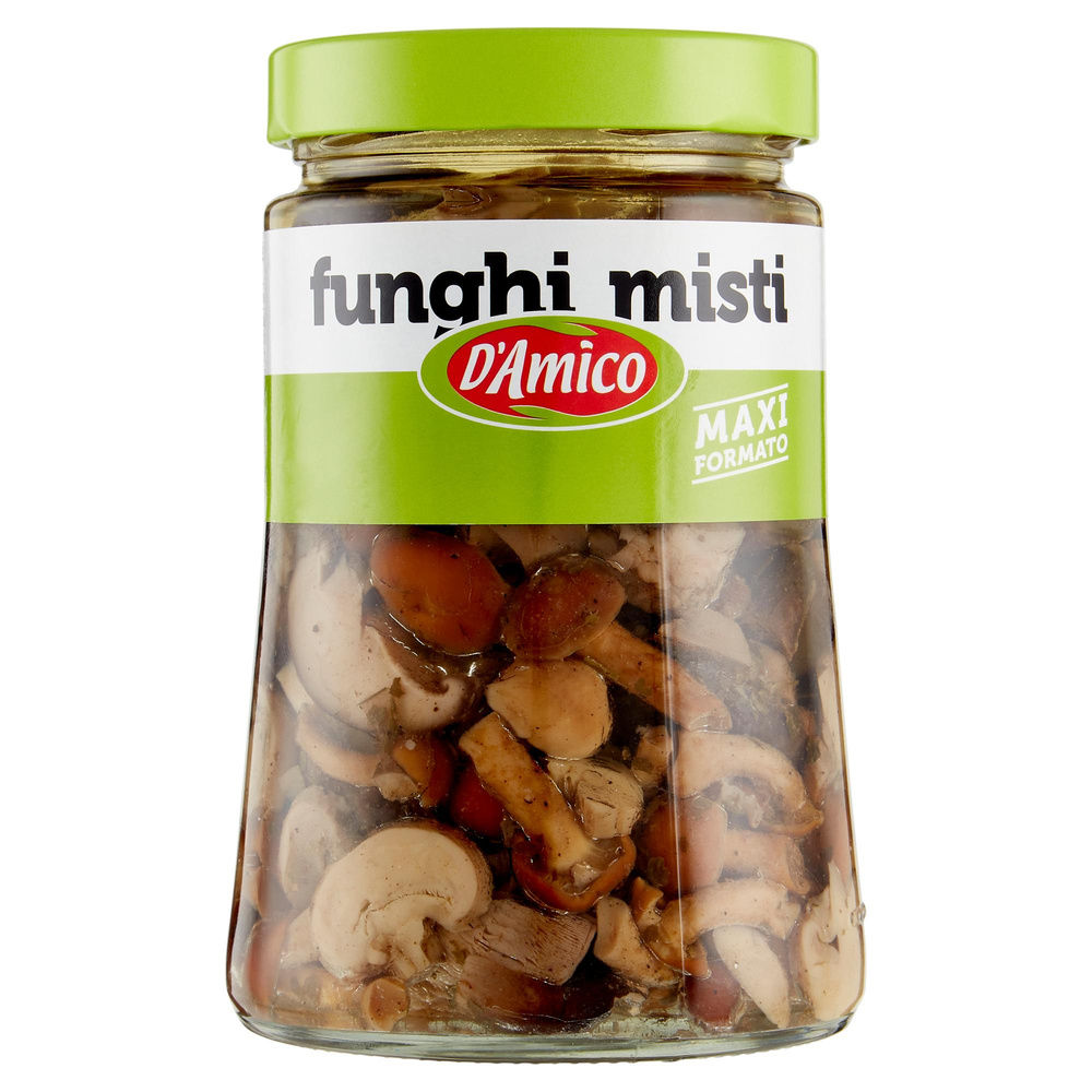 FUNGHI MISTI IN OLIO DI SEMI D'AMICO VASO VETRO G 700 - 0