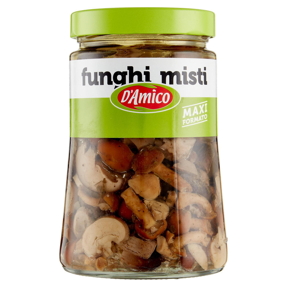 FUNGHI MISTI IN OLIO DI SEMI D'AMICO VASO VETRO G 700 - 6