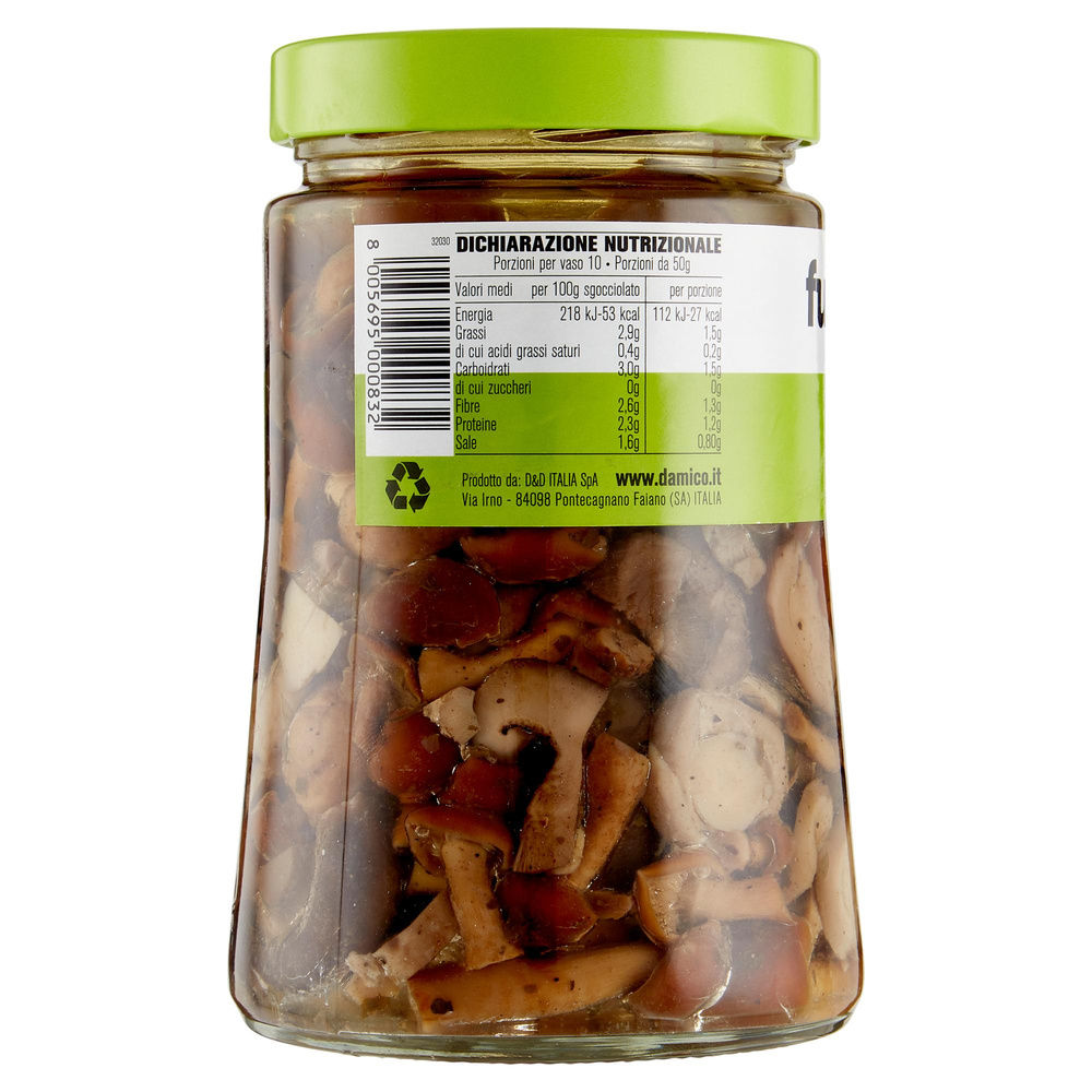 FUNGHI MISTI IN OLIO DI SEMI D'AMICO VASO VETRO G 700 - 2